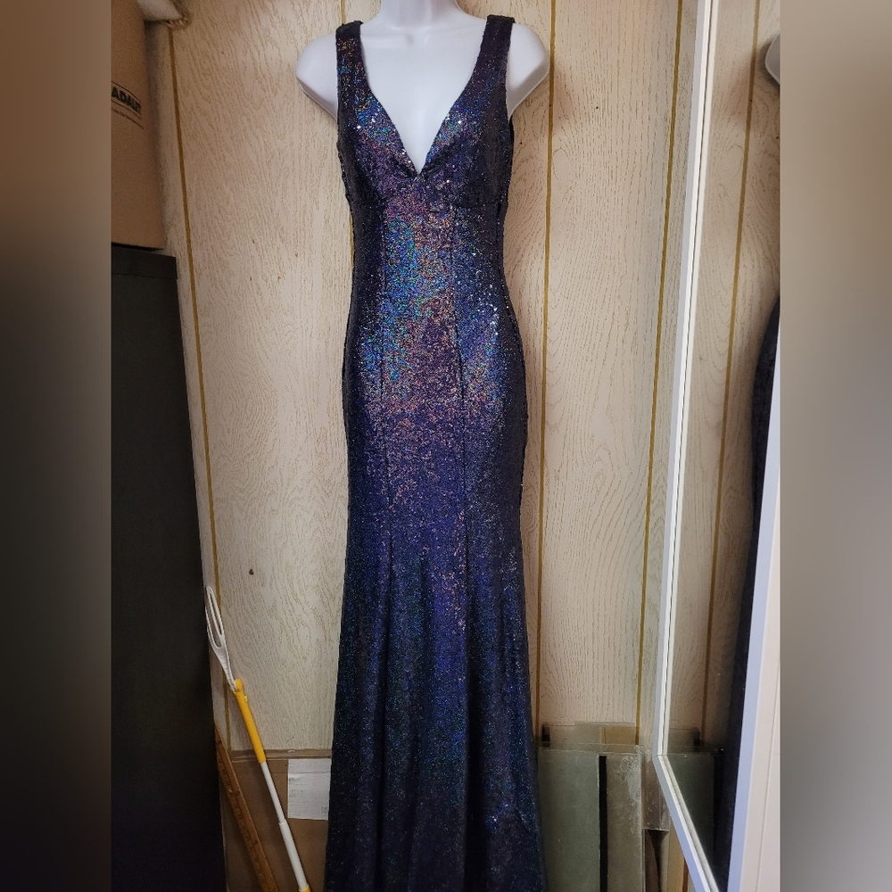 Diva Shimmering Purple Maxi Dress